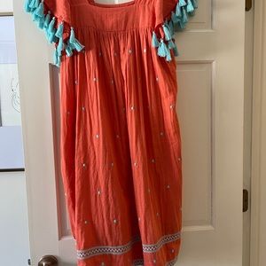 mer st barth Sandrine Tassel dress